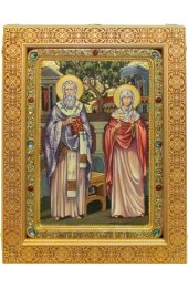 Икона Киприан и Иустиния рукописная, арт ИРП-744