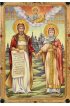 Икона Петр и Феврония с житийными сценами писаная, арт ИРП-809