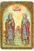 Икона Кирилл и Мария Радонежские рукописная, арт ИРП-885