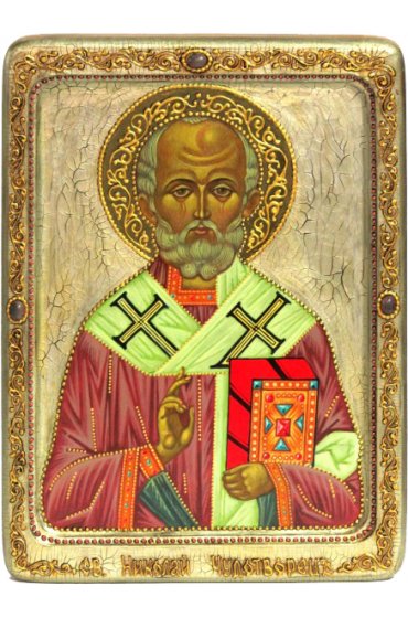 Икона Николай Чудотворец писаная, арт ИРП-933
