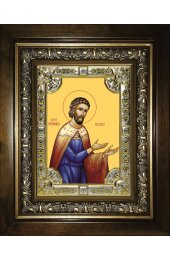 Икона Александр Сидский, 18x24 см, со стразами, в деревянном киоте, арт вк-3587