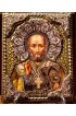 Икона Николай Чудотворец 32*25 см перегородчатая эмаль с уголками арт Ре-231