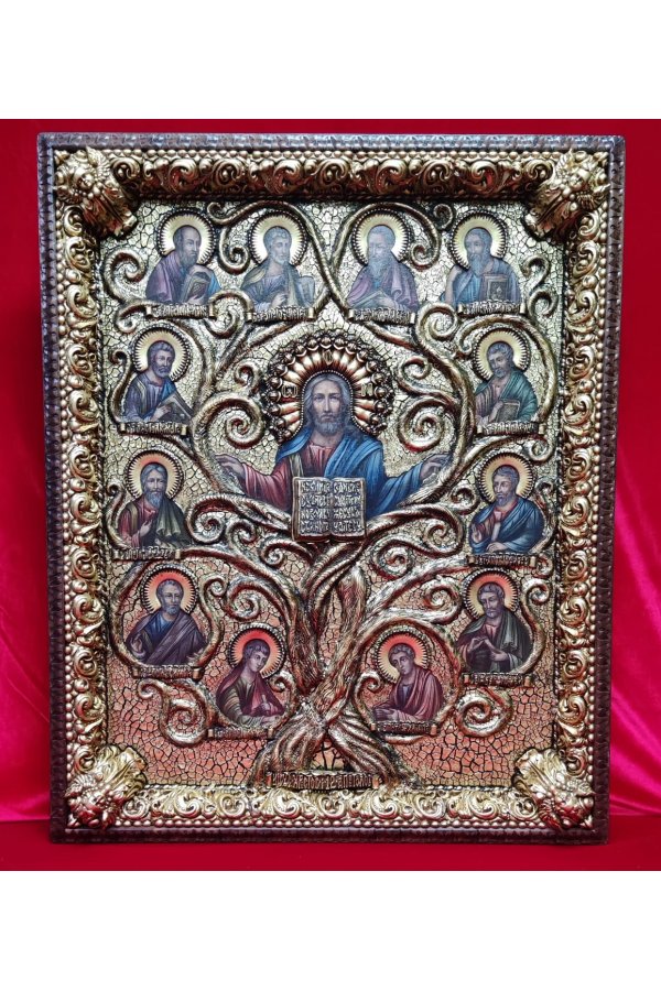 Купить Икона рукописная Господь Иисус и двенадцать апостолов 70*90 ...