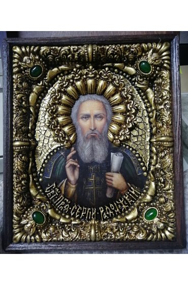 Икона Сергий Радонежский 23*19 см арт Ре-358
