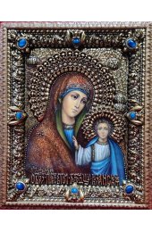 Икона рукописная Казанская Божья Матерь 42*53 эксклюзивная, арт Ре-3001