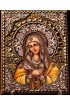 Икона Божья Матерь Умиление 32*25 см перегородчатая эмаль с уголками арт Ре-233