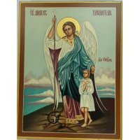 Икона Ангел Хранитель 13 на 17 рукописная, арт ИРГ-914