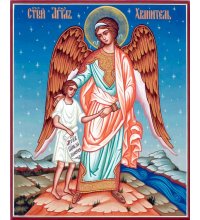 Икона Ангел Хранитель писаная, арт ИР-0027