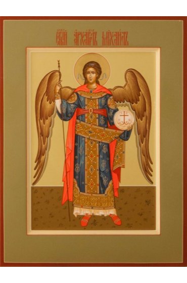 Икона Михаил Архангел писаная, арт ИР-0092