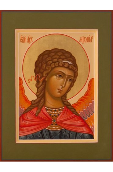Икона Михаил Архангел писаная, арт ИР-0309