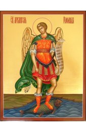 Икона Рафаил Архангел писаная, арт ИР-0677