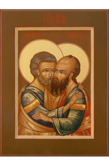 Икона Петр и Павел Апостолы писаная, арт ИР-0318