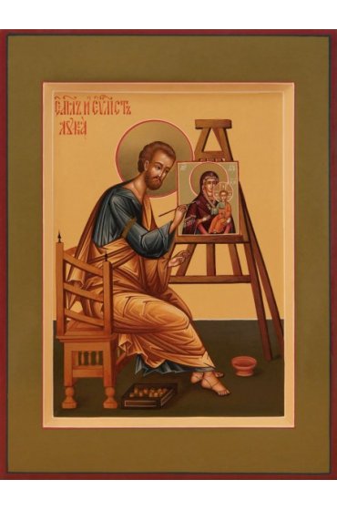 Икона Лука Апостол писаная, арт ИР-0528