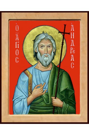 Икона Андрей Первозванный писаная, арт ИР-0687