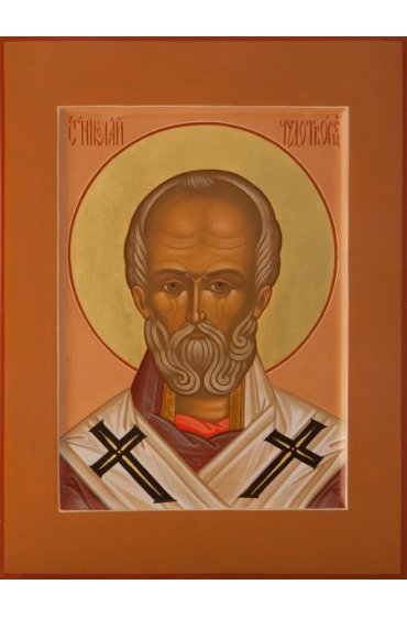 Икона Николай Чудотворец писаная, арт ИР-0208