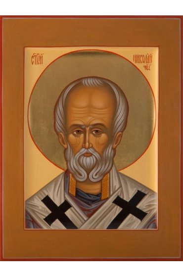 Икона Николай Чудотворец писаная, арт ИР-0217