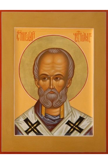 Икона Николай Чудотворец писаная, арт ИР-0261