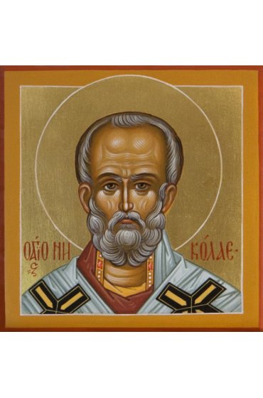 Икона Николай Чудотворец писаная, арт ИР-0367