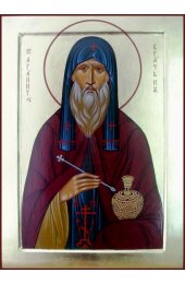 Икона Агапит Печерский врач безмездный писаная, арт ИР-1357