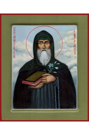 Икона Моисей Угрин Печерский писаная, арт ИР-1389