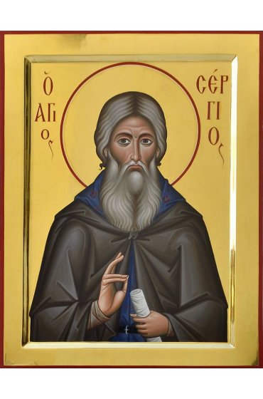 Икона Сергий Радонежский писаная, арт ИР-1410
