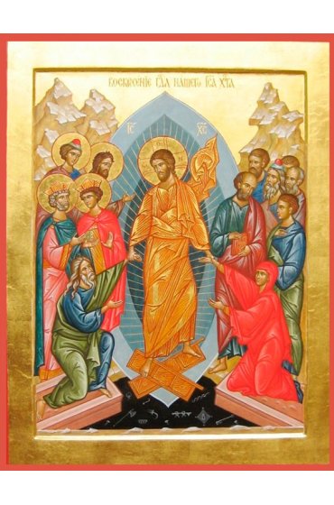 Икона Воскресение Христово писаная, арт ИР-0739