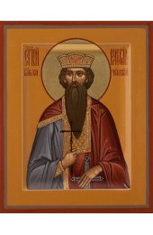Икона Вячеслав Чешский писаная, арт ИР-0018