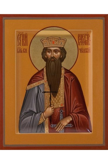 Икона Вячеслав Чешский писаная, арт ИР-0018