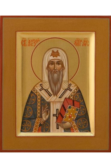 Икона Алексий митрополит Московский писаная, арт ИР-0050