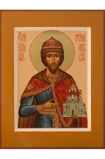 Икона Роман Рязанский писаная, арт ИР-0287