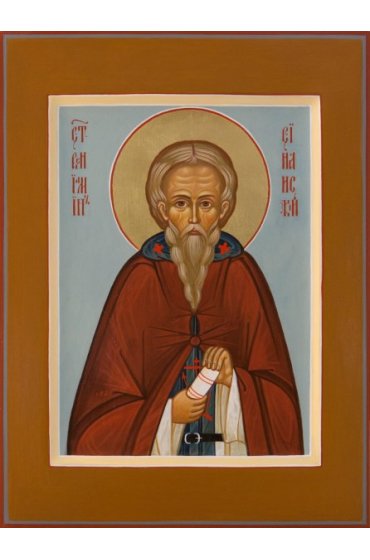 Икона Вениамин Синайский преподобный писаная, арт ИР-0330