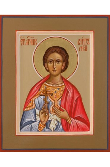 Икона Вит Римский Мученик писаная, арт ИР-0338