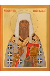 Икона Иоанн Тобольский Митрополит писаная, арт ИР-0341
