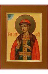 Икона Глеб благоверный князь Владимирский писаная, арт ИР-0504
