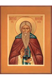 Икона Антоний Леохновский преподобный писаная, арт ИР-0523