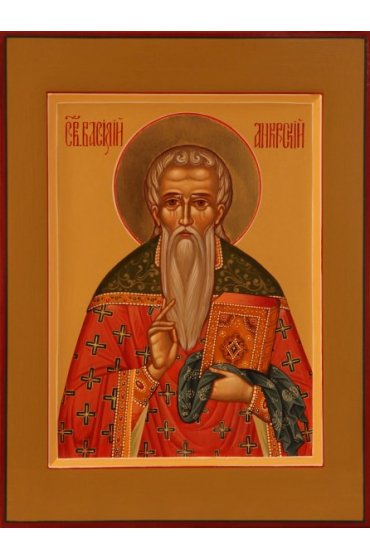 Икона Василий Анкирский писаная, арт ИР-0587