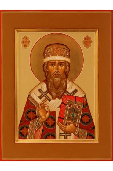 Икона Макарий митрополит Московский писаная, арт ИР-0591