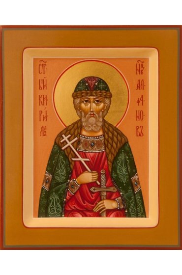 Икона Кирилл Алфанов Новгородский писаная, арт ИР-0612
