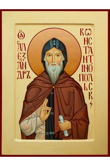 Икона Александр Константинопольский писаная, арт ИР-0847