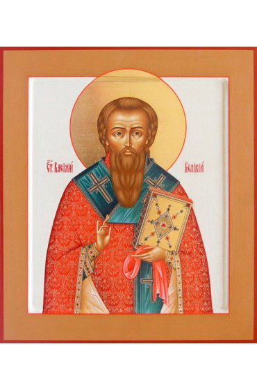 Икона Василий Великий писаная, арт ИР-0967