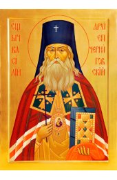 Икона Василий Черниговский писаная, арт ИР-0985