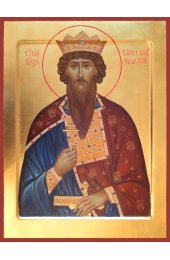 Икона Вячеслав Чешский писаная, арт ИР-1005