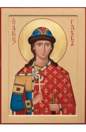 Икона Глеб благоверный князь писаная, арт ИР-1032
