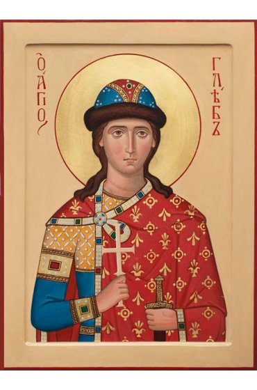 Икона Глеб благоверный князь писаная, арт ИР-1032