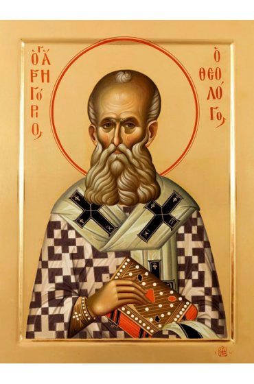 Икона Григорий Богослов писаная, арт ИР-1033