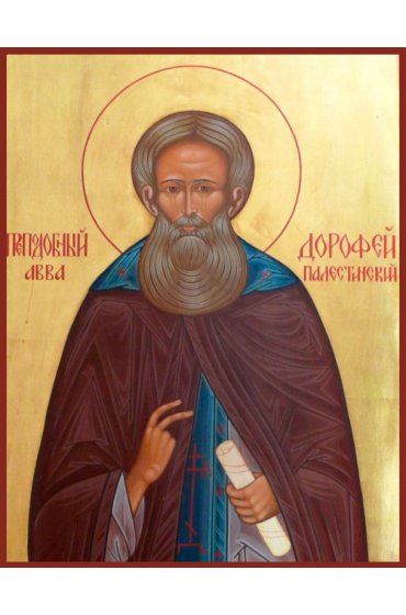 Икона Дорофей Палестинский преподобный писаная, арт ИР-1061
