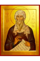 Икона Иоанн Дамаскин писаная, арт ИР-1085