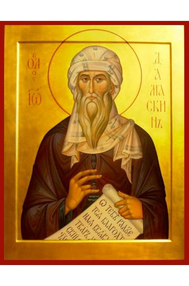Икона Иоанн Дамаскин писаная, арт ИР-1085