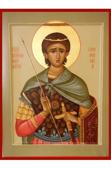Икона Меркурий Смоленский писаная, арт ИР-1131