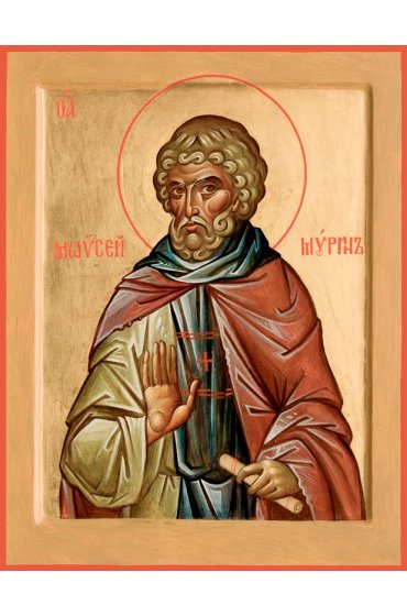 Икона Моисей Мурин Эфиопский писаная, арт ИР-1136